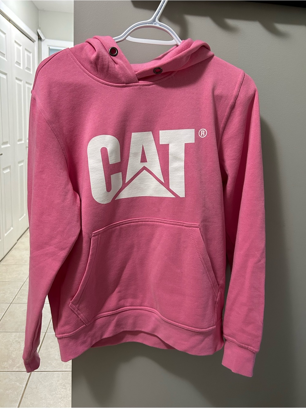 Pink CAT Logo Pullover Hoodie